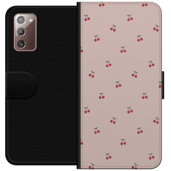 Portemonnee-hoesje voor Samsung Galaxy Note20 met Kersen ontwerp in de groep SMARTPHONE & TABLETS / Mobielbescherming / Samsung bij TP E-commerce Nordic AB (A60639)