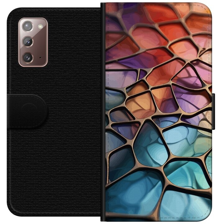 Portemonnee-hoesje voor Samsung Galaxy Note20 met Metallic patroon ontwerp in de groep SMARTPHONE & TABLETS / Mobielbescherming / Samsung bij TP E-commerce Nordic AB (A60642)