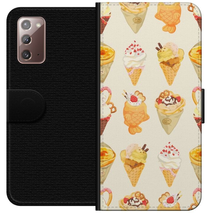 Portemonnee-hoesje voor Samsung Galaxy Note20 met Glasachtig ontwerp in de groep SMARTPHONE & TABLETS / Mobielbescherming / Samsung bij TP E-commerce Nordic AB (A60643)