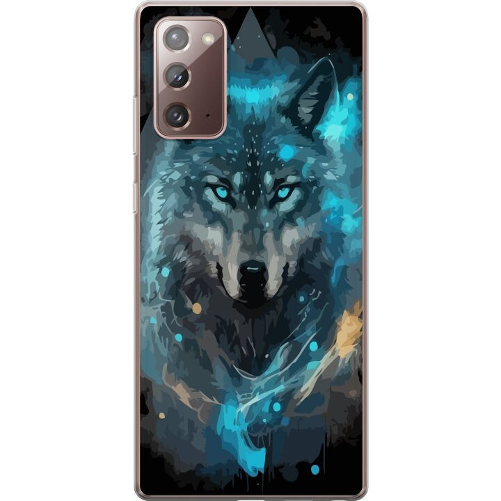 Mobiele hoes voor Samsung Galaxy Note20 met Wolf ontwerp in de groep SMARTPHONE & TABLETS / Mobielbescherming / Samsung bij TP E-commerce Nordic AB (A60664)