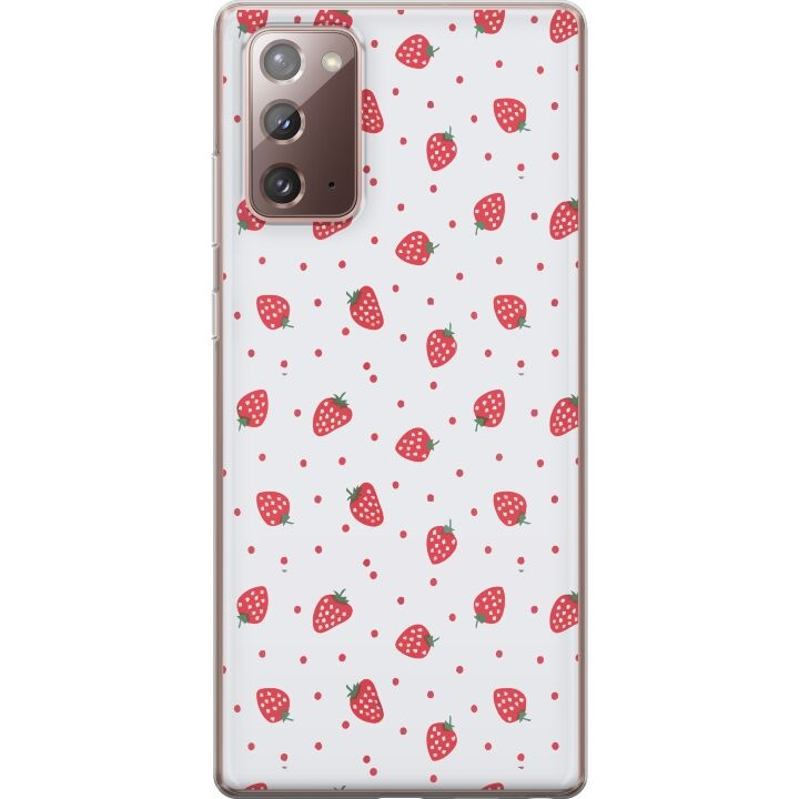 Mobiele hoes voor Samsung Galaxy Note20 met Aardbeien ontwerp in de groep SMARTPHONE & TABLETS / Mobielbescherming / Samsung bij TP E-commerce Nordic AB (A60676)