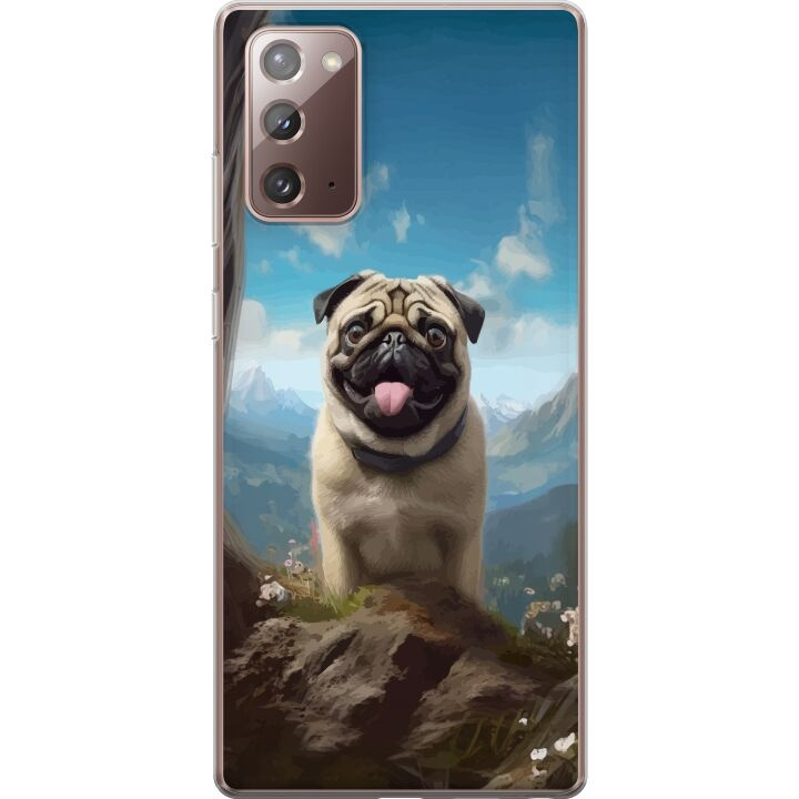 Mobiele hoes voor Samsung Galaxy Note20 met Blije Hond ontwerp in de groep SMARTPHONE & TABLETS / Mobielbescherming / Samsung bij TP E-commerce Nordic AB (A60677)