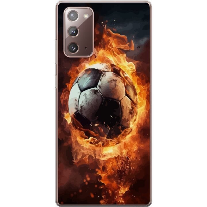 Mobiele hoes voor Samsung Galaxy Note20 met Voetbal ontwerp in de groep SMARTPHONE & TABLETS / Mobielbescherming / Samsung bij TP E-commerce Nordic AB (A60680)