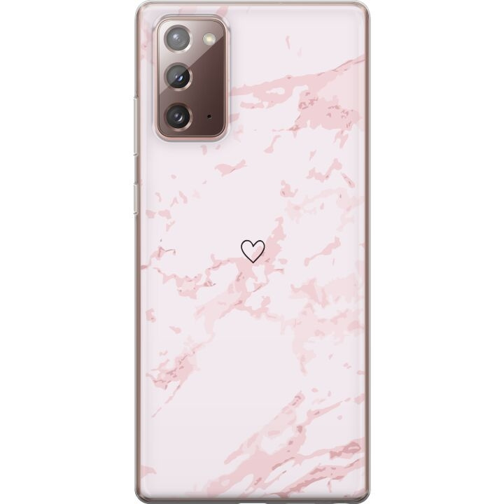 Mobiele hoes voor Samsung Galaxy Note20 met Roze Hart ontwerp in de groep SMARTPHONE & TABLETS / Mobielbescherming / Samsung bij TP E-commerce Nordic AB (A60682)