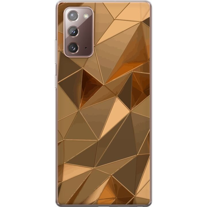 Mobiele hoes voor Samsung Galaxy Note20 met 3D Goud ontwerp in de groep SMARTPHONE & TABLETS / Mobielbescherming / Samsung bij TP E-commerce Nordic AB (A60683)