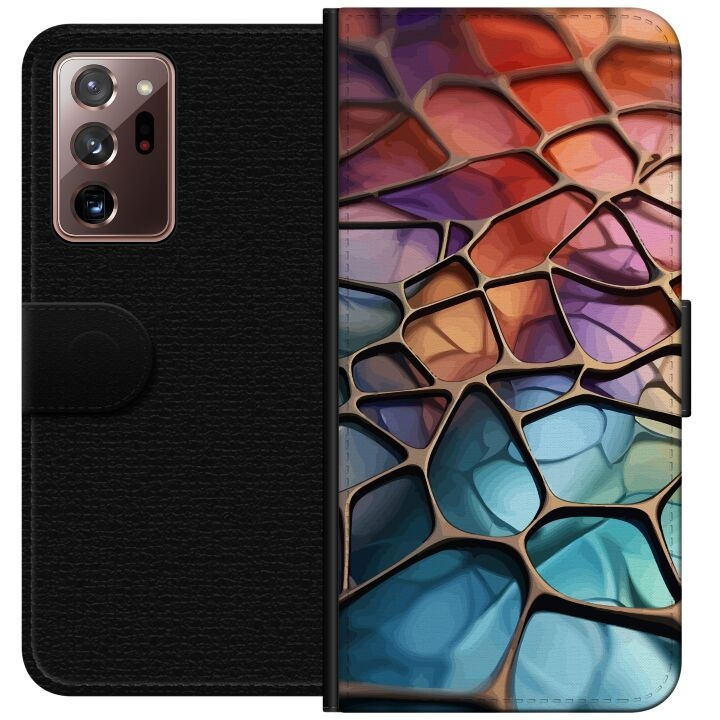 Portemonnee-hoesje voor Samsung Galaxy Note20 Ultra met Metallic patroon ontwerp in de groep SMARTPHONE & TABLETS / Mobielbescherming / Samsung bij TP E-commerce Nordic AB (A60696)