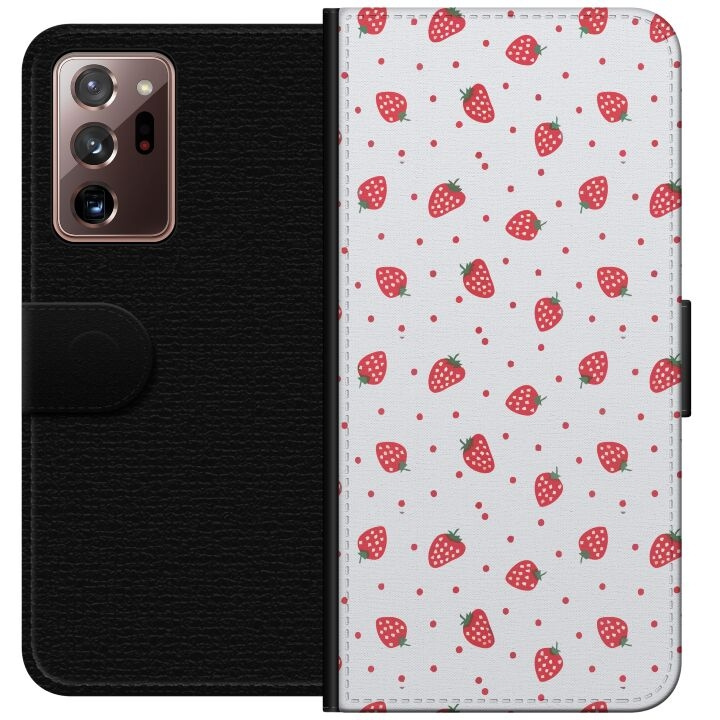 Portemonnee-hoesje voor Samsung Galaxy Note20 Ultra met Aardbeien ontwerp in de groep SMARTPHONE & TABLETS / Mobielbescherming / Samsung bij TP E-commerce Nordic AB (A60703)