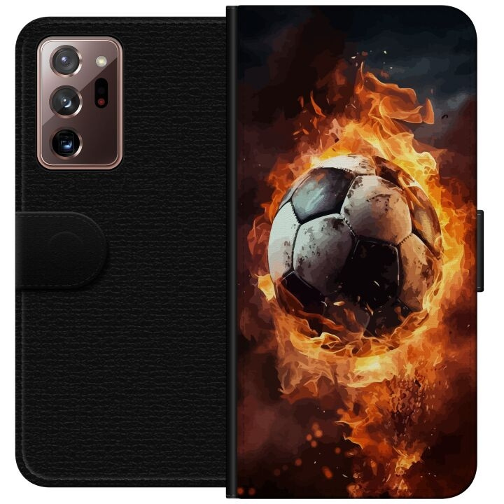 Portemonnee-hoesje voor Samsung Galaxy Note20 Ultra met Voetbal ontwerp in de groep SMARTPHONE & TABLETS / Mobielbescherming / Samsung bij TP E-commerce Nordic AB (A60707)