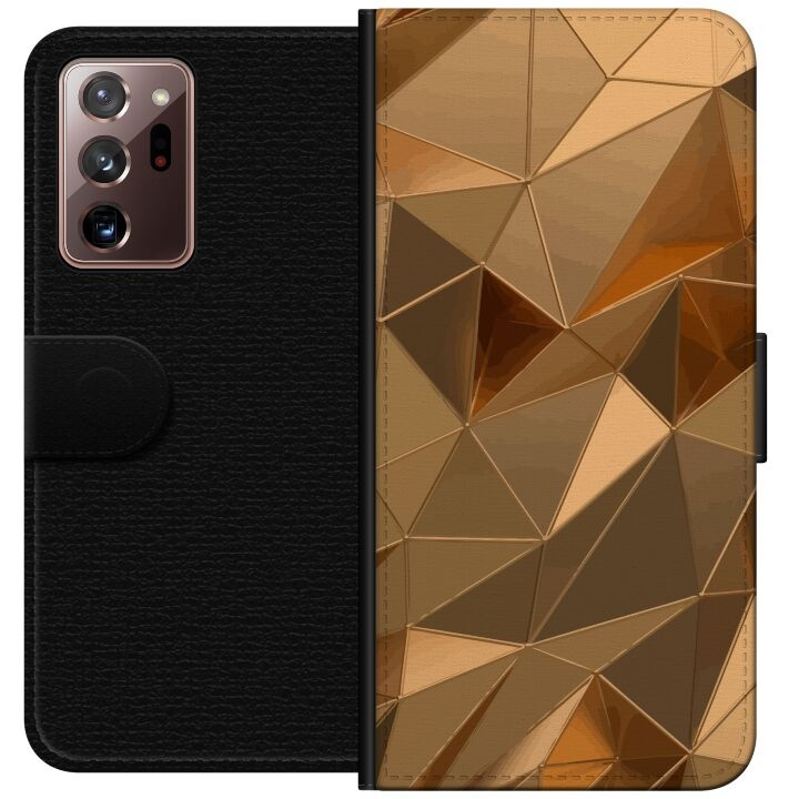 Portemonnee-hoesje voor Samsung Galaxy Note20 Ultra met 3D Goud ontwerp in de groep SMARTPHONE & TABLETS / Mobielbescherming / Samsung bij TP E-commerce Nordic AB (A60710)