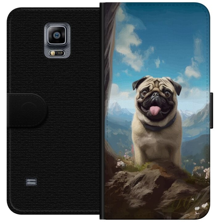 Portemonnee-hoesje voor Samsung Galaxy Note 4 met Blije Hond ontwerp in de groep SMARTPHONE & TABLETS / Mobielbescherming / Samsung bij TP E-commerce Nordic AB (A60758)