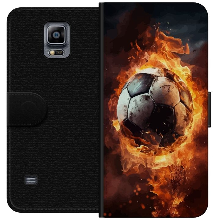 Portemonnee-hoesje voor Samsung Galaxy Note 4 met Voetbal ontwerp in de groep SMARTPHONE & TABLETS / Mobielbescherming / Samsung bij TP E-commerce Nordic AB (A60761)