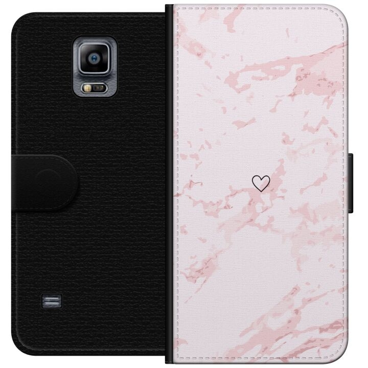 Portemonnee-hoesje voor Samsung Galaxy Note 4 met Roze Hart ontwerp in de groep SMARTPHONE & TABLETS / Mobielbescherming / Samsung bij TP E-commerce Nordic AB (A60763)