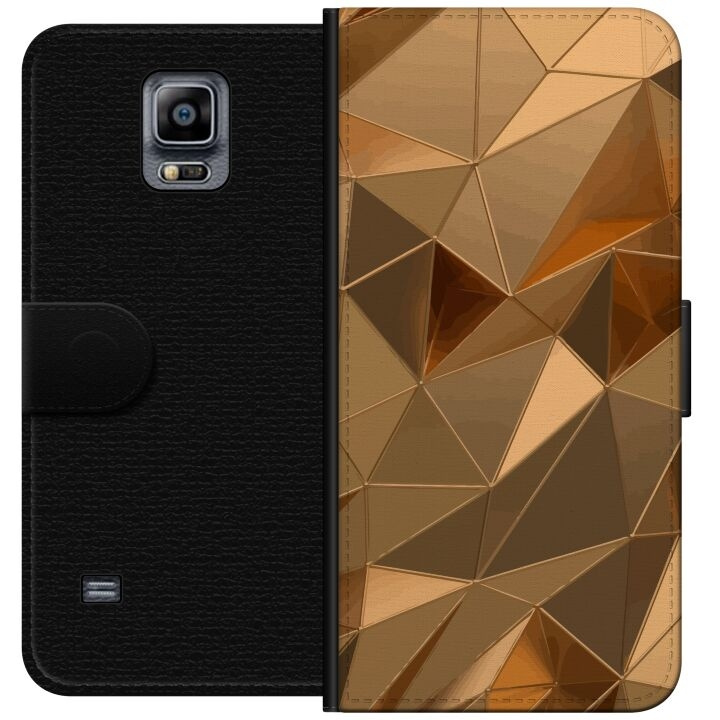 Portemonnee-hoesje voor Samsung Galaxy Note 4 met 3D Goud ontwerp in de groep SMARTPHONE & TABLETS / Mobielbescherming / Samsung bij TP E-commerce Nordic AB (A60764)