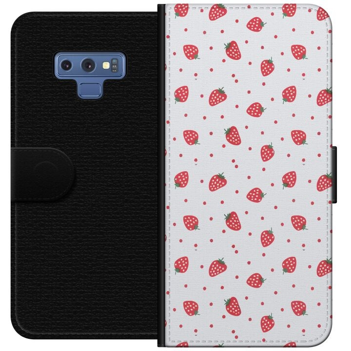 Portemonnee-hoesje voor Samsung Galaxy Note9 met Aardbeien ontwerp in de groep SMARTPHONE & TABLETS / Mobielbescherming / Samsung bij TP E-commerce Nordic AB (A60784)