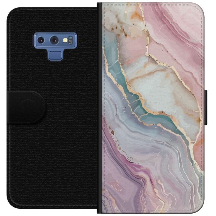 Portemonnee-hoesje voor Samsung Galaxy Note9 met Marmer ontwerp in de groep SMARTPHONE & TABLETS / Mobielbescherming / Samsung bij TP E-commerce Nordic AB (A60789)