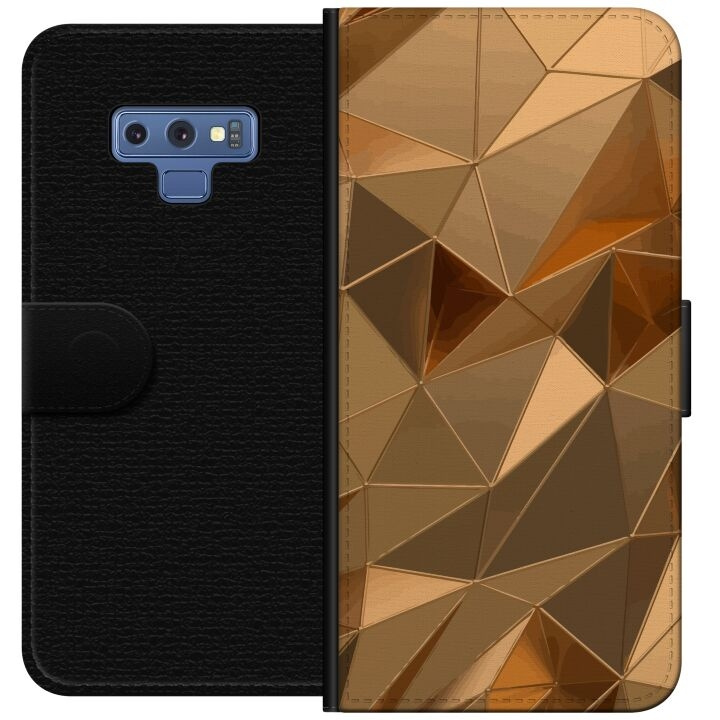 Portemonnee-hoesje voor Samsung Galaxy Note9 met 3D Goud ontwerp in de groep SMARTPHONE & TABLETS / Mobielbescherming / Samsung bij TP E-commerce Nordic AB (A60791)