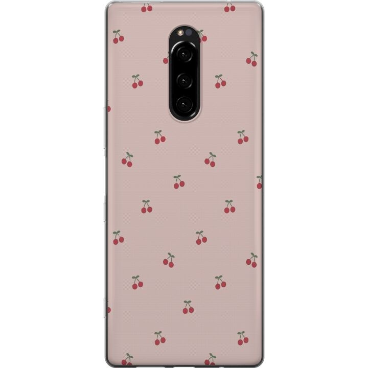 Mobiele hoes voor Sony Xperia 1 met Kersen ontwerp in de groep SMARTPHONE & TABLETS / Mobielbescherming / Sony bij TP E-commerce Nordic AB (A60801)