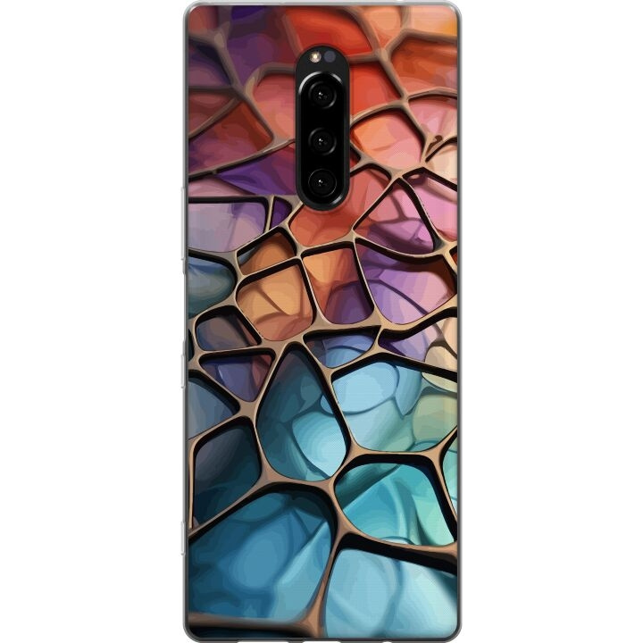 Mobiele hoes voor Sony Xperia 1 met Metallic patroon ontwerp in de groep SMARTPHONE & TABLETS / Mobielbescherming / Sony bij TP E-commerce Nordic AB (A60804)