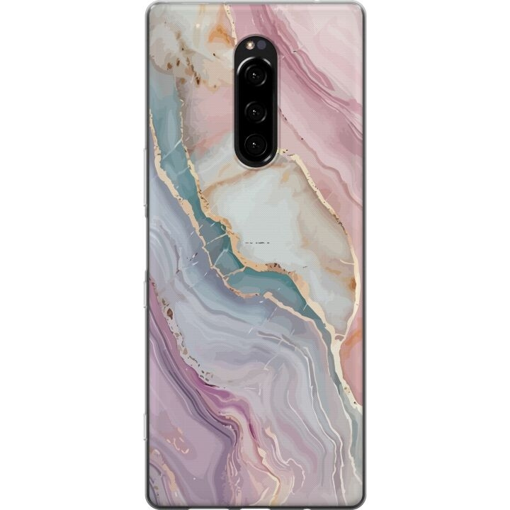 Mobiele hoes voor Sony Xperia 1 met Marmer ontwerp in de groep SMARTPHONE & TABLETS / Mobielbescherming / Sony bij TP E-commerce Nordic AB (A60816)