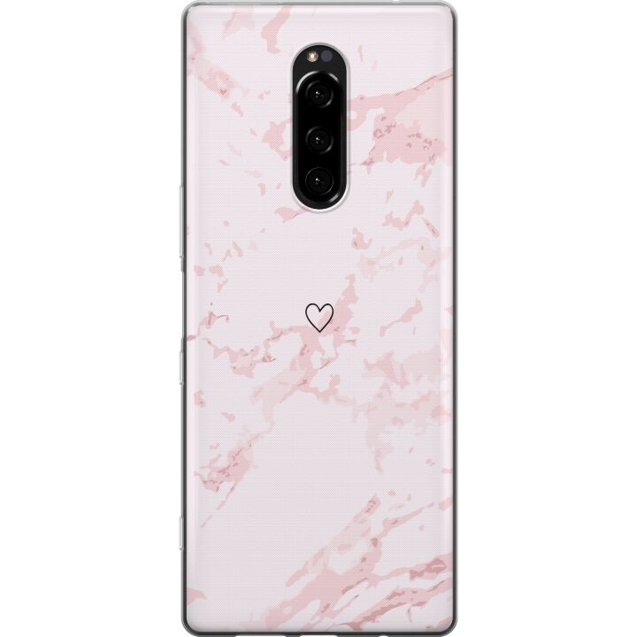 Mobiele hoes voor Sony Xperia 1 met Roze Hart ontwerp in de groep SMARTPHONE & TABLETS / Mobielbescherming / Sony bij TP E-commerce Nordic AB (A60817)