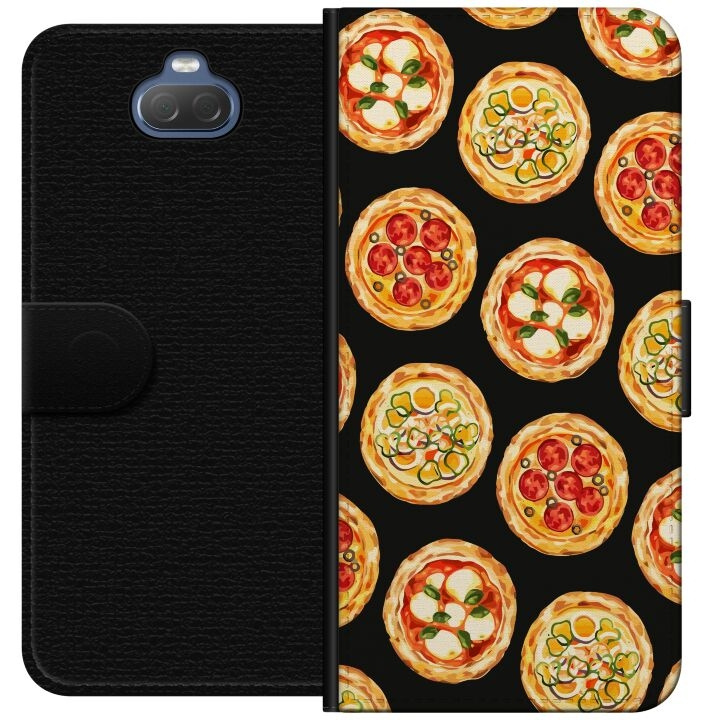 Portemonnee-hoesje voor Sony Xperia 10 met Pizza ontwerp in de groep SMARTPHONE & TABLETS / Mobielbescherming / Sony bij TP E-commerce Nordic AB (A60834)