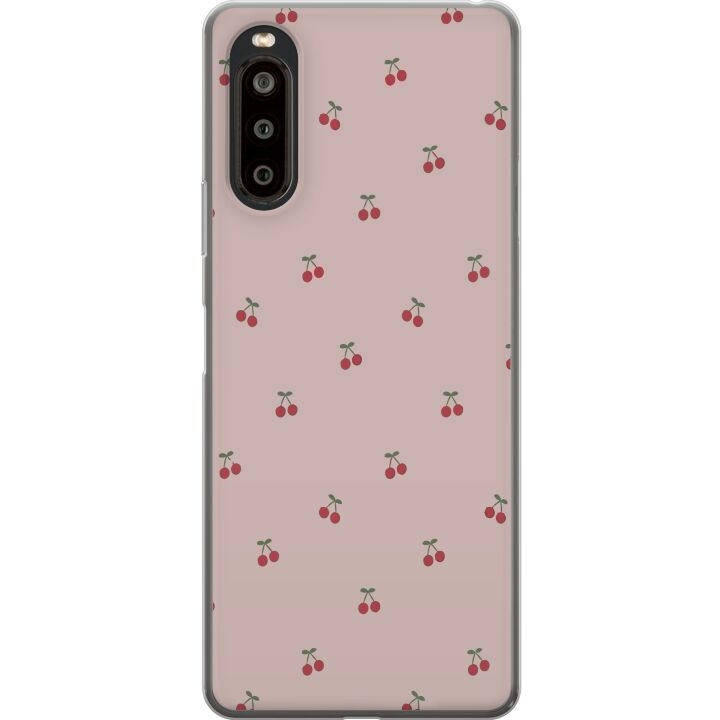 Mobiele hoes voor Sony Xperia 10 II met Kersen ontwerp in de groep SMARTPHONE & TABLETS / Mobielbescherming / Sony bij TP E-commerce Nordic AB (A60882)