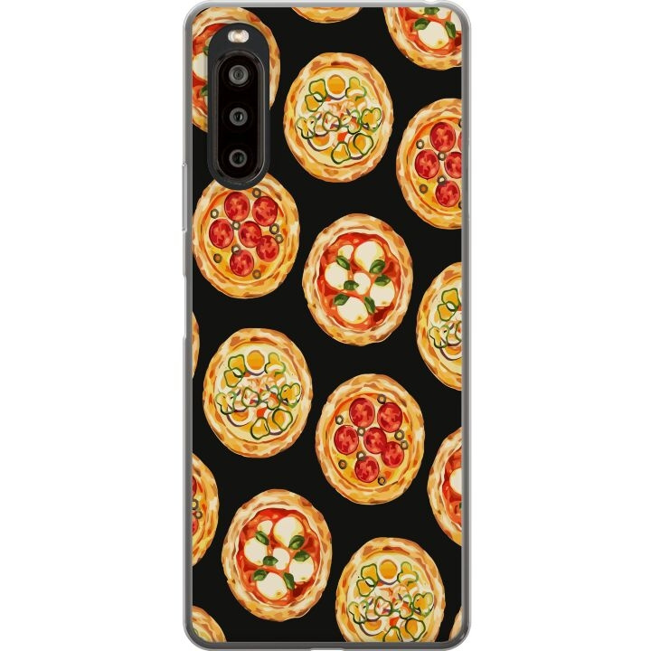 Mobiele hoes voor Sony Xperia 10 II met Pizza ontwerp in de groep SMARTPHONE & TABLETS / Mobielbescherming / Sony bij TP E-commerce Nordic AB (A60888)