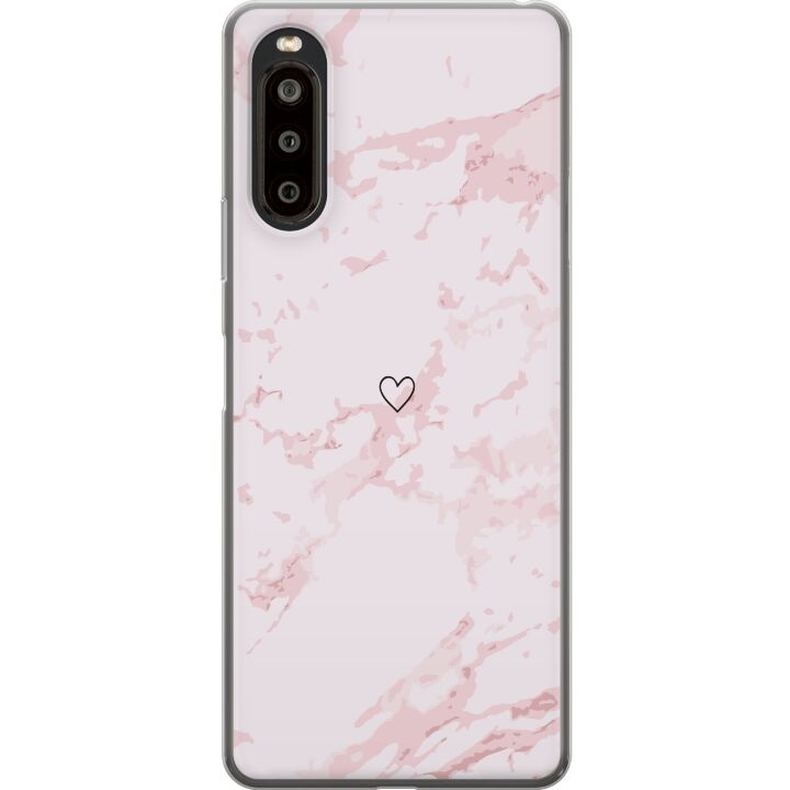 Mobiele hoes voor Sony Xperia 10 II met Roze Hart ontwerp in de groep SMARTPHONE & TABLETS / Mobielbescherming / Sony bij TP E-commerce Nordic AB (A60898)