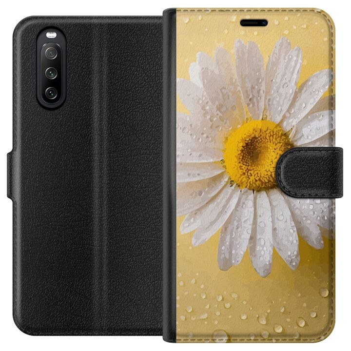 Portemonnee-hoesje voor Sony Xperia 10 III met Porseleinbloem ontwerp in de groep SMARTPHONE & TABLETS / Mobielbescherming / Sony bij TP E-commerce Nordic AB (A60902)