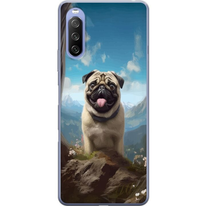 Mobiele hoes voor Sony Xperia 10 III met Blije Hond ontwerp in de groep SMARTPHONE & TABLETS / Mobielbescherming / Sony bij TP E-commerce Nordic AB (A60947)