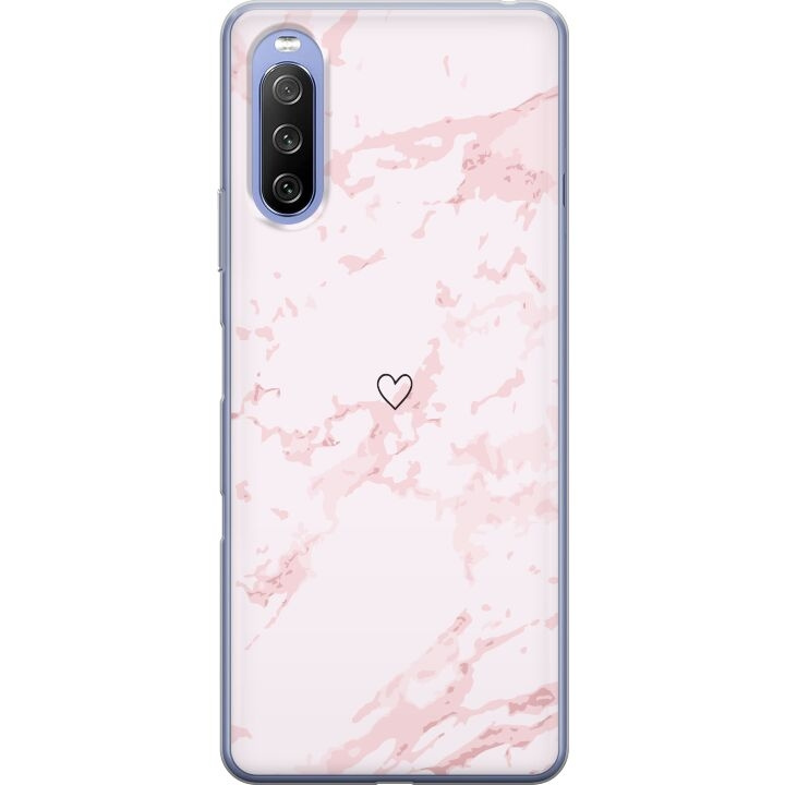 Mobiele hoes voor Sony Xperia 10 III met Roze Hart ontwerp in de groep SMARTPHONE & TABLETS / Mobielbescherming / Sony bij TP E-commerce Nordic AB (A60952)