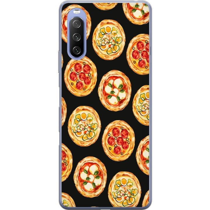 Mobiele hoes voor Sony Xperia 10 III Lite met Pizza ontwerp in de groep SMARTPHONE & TABLETS / Mobielbescherming / Sony bij TP E-commerce Nordic AB (A60969)