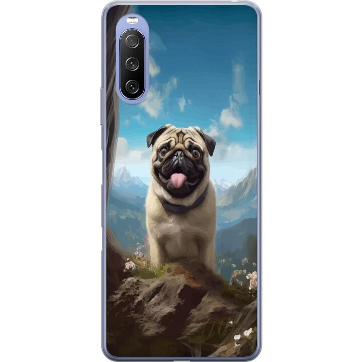 Mobiele hoes voor Sony Xperia 10 III Lite met Blije Hond ontwerp in de groep SMARTPHONE & TABLETS / Mobielbescherming / Sony bij TP E-commerce Nordic AB (A60974)