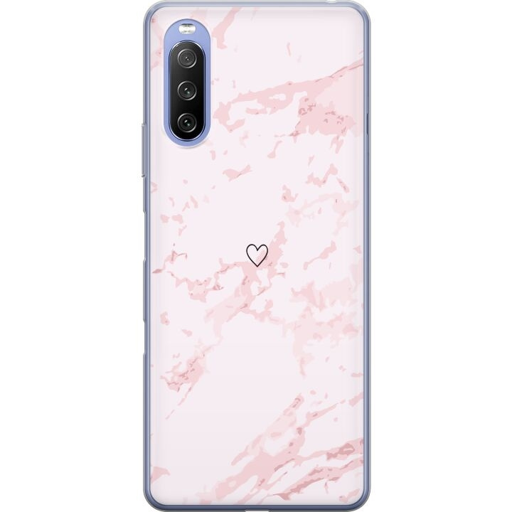 Mobiele hoes voor Sony Xperia 10 III Lite met Roze Hart ontwerp in de groep SMARTPHONE & TABLETS / Mobielbescherming / Sony bij TP E-commerce Nordic AB (A60979)