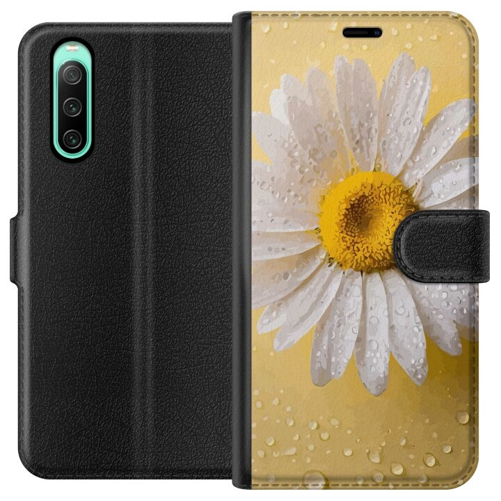 Portemonnee-hoesje voor Sony Xperia 10 IV met Porseleinbloem ontwerp in de groep SMARTPHONE & TABLETS / Mobielbescherming / Sony bij TP E-commerce Nordic AB (A60983)