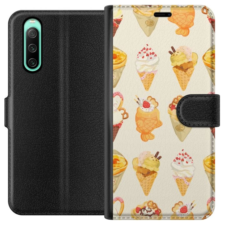 Portemonnee-hoesje voor Sony Xperia 10 IV met Glasachtig ontwerp in de groep SMARTPHONE & TABLETS / Mobielbescherming / Sony bij TP E-commerce Nordic AB (A60994)