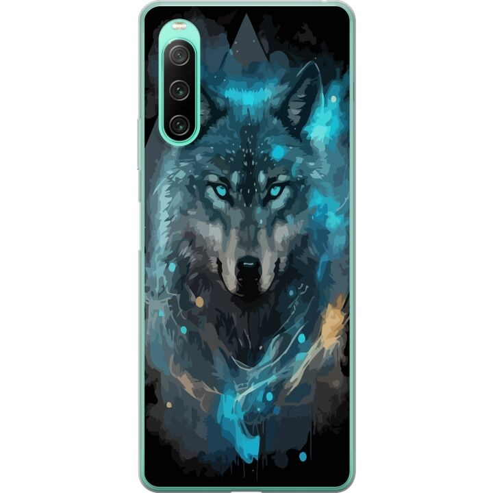 Mobiele hoes voor Sony Xperia 10 IV met Wolf ontwerp in de groep SMARTPHONE & TABLETS / Mobielbescherming / Sony bij TP E-commerce Nordic AB (A61015)