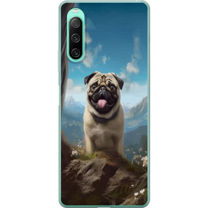 Mobiele hoes voor Sony Xperia 10 IV met Blije Hond ontwerp in de groep SMARTPHONE & TABLETS / Mobielbescherming / Sony bij TP E-commerce Nordic AB (A61028)