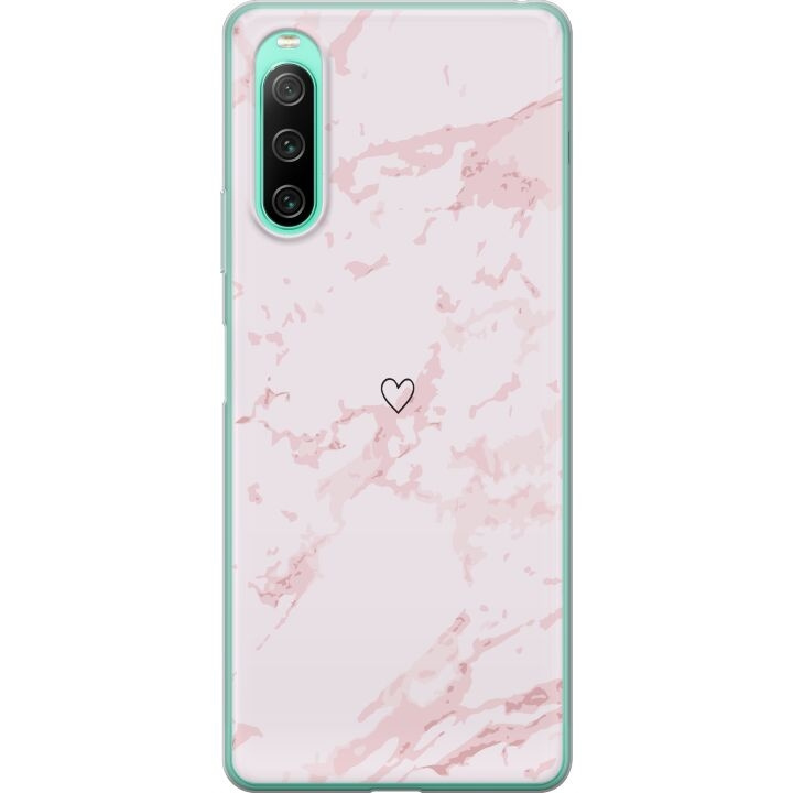 Mobiele hoes voor Sony Xperia 10 IV met Roze Hart ontwerp in de groep SMARTPHONE & TABLETS / Mobielbescherming / Sony bij TP E-commerce Nordic AB (A61033)