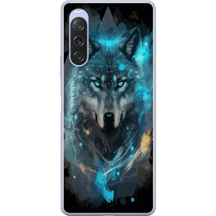 Mobiele hoes voor Sony Xperia 10 V met Wolf ontwerp in de groep SMARTPHONE & TABLETS / Mobielbescherming / Sony bij TP E-commerce Nordic AB (A61069)