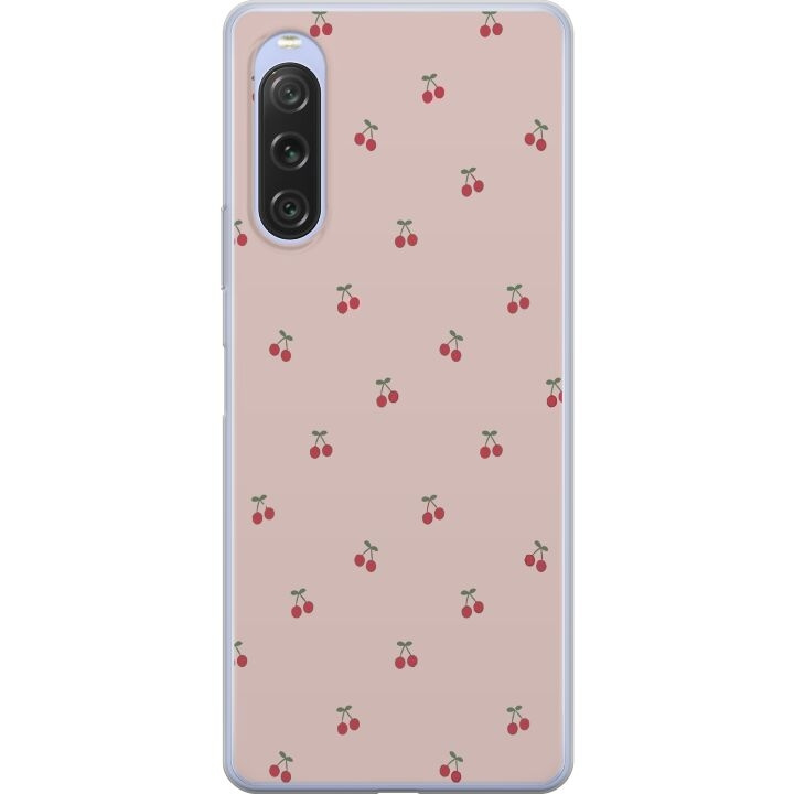 Mobiele hoes voor Sony Xperia 10 V met Kersen ontwerp in de groep SMARTPHONE & TABLETS / Mobielbescherming / Sony bij TP E-commerce Nordic AB (A61071)