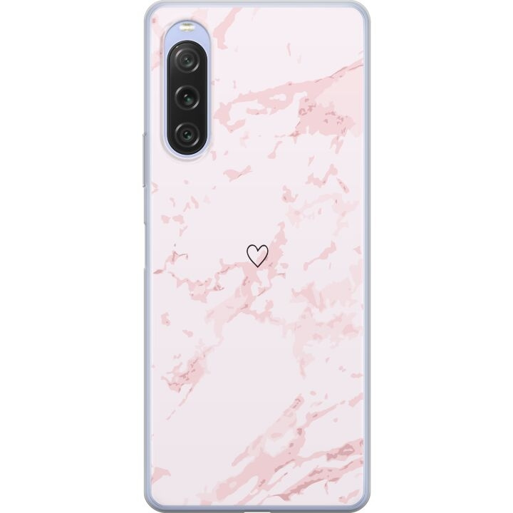 Mobiele hoes voor Sony Xperia 10 V met Roze Hart ontwerp in de groep SMARTPHONE & TABLETS / Mobielbescherming / Sony bij TP E-commerce Nordic AB (A61087)