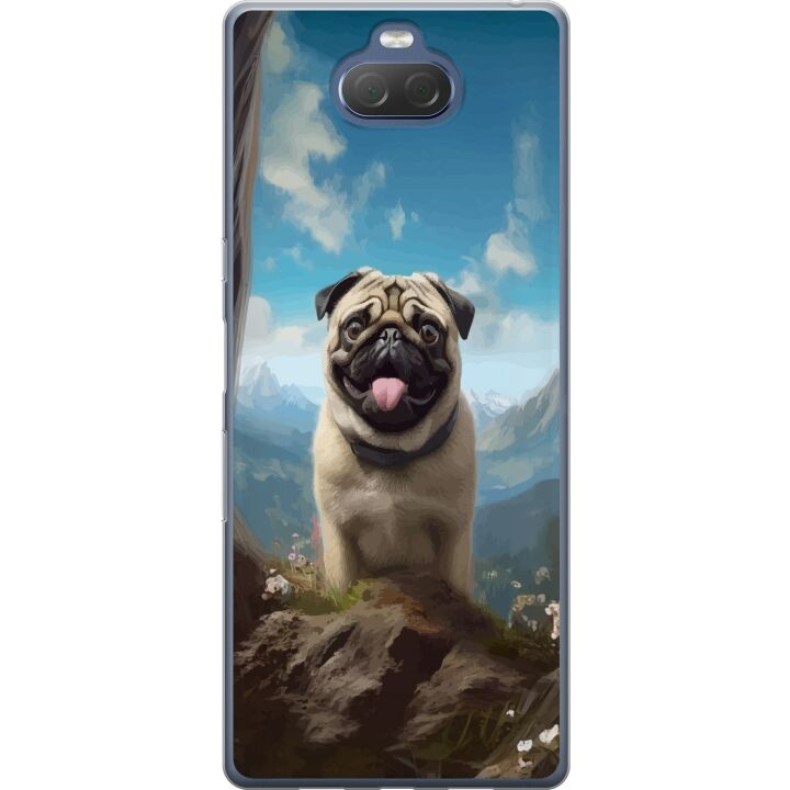 Mobiele hoes voor Sony Xperia 10 Plus met Blije Hond ontwerp in de groep SMARTPHONE & TABLETS / Mobielbescherming / Sony bij TP E-commerce Nordic AB (A61136)