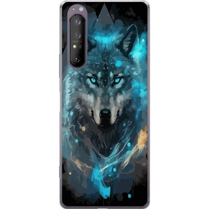 Mobiele hoes voor Sony Xperia 1 II met Wolf ontwerp in de groep SMARTPHONE & TABLETS / Mobielbescherming / Sony bij TP E-commerce Nordic AB (A61150)