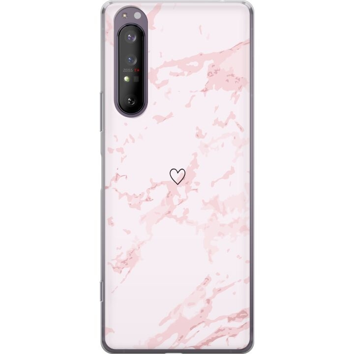 Mobiele hoes voor Sony Xperia 1 II met Roze Hart ontwerp in de groep SMARTPHONE & TABLETS / Mobielbescherming / Sony bij TP E-commerce Nordic AB (A61168)