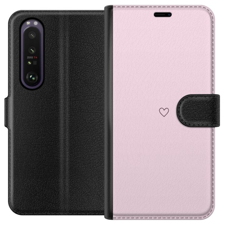 Portemonnee-hoesje voor Sony Xperia 1 III met Hart ontwerp in de groep SMARTPHONE & TABLETS / Mobielbescherming / Sony bij TP E-commerce Nordic AB (A61191)