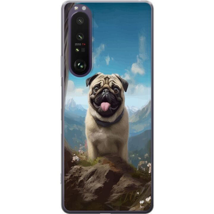 Mobiele hoes voor Sony Xperia 1 III met Blije Hond ontwerp in de groep SMARTPHONE & TABLETS / Mobielbescherming / Sony bij TP E-commerce Nordic AB (A61217)