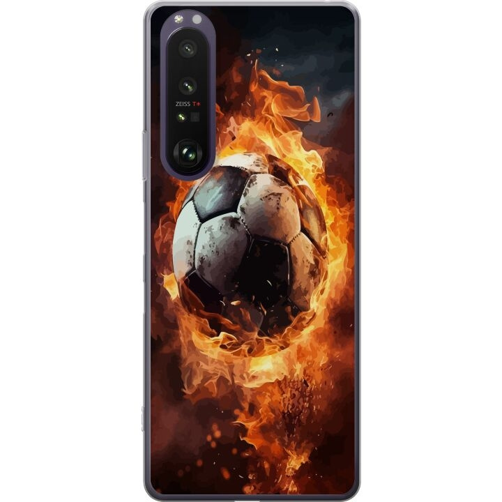 Mobiele hoes voor Sony Xperia 1 III met Voetbal ontwerp in de groep SMARTPHONE & TABLETS / Mobielbescherming / Sony bij TP E-commerce Nordic AB (A61220)