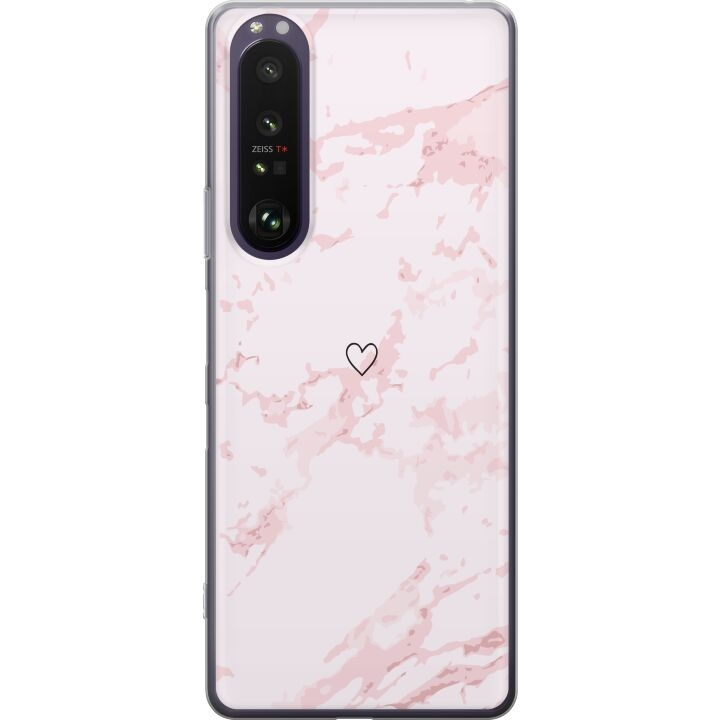 Mobiele hoes voor Sony Xperia 1 III met Roze Hart ontwerp in de groep SMARTPHONE & TABLETS / Mobielbescherming / Sony bij TP E-commerce Nordic AB (A61222)