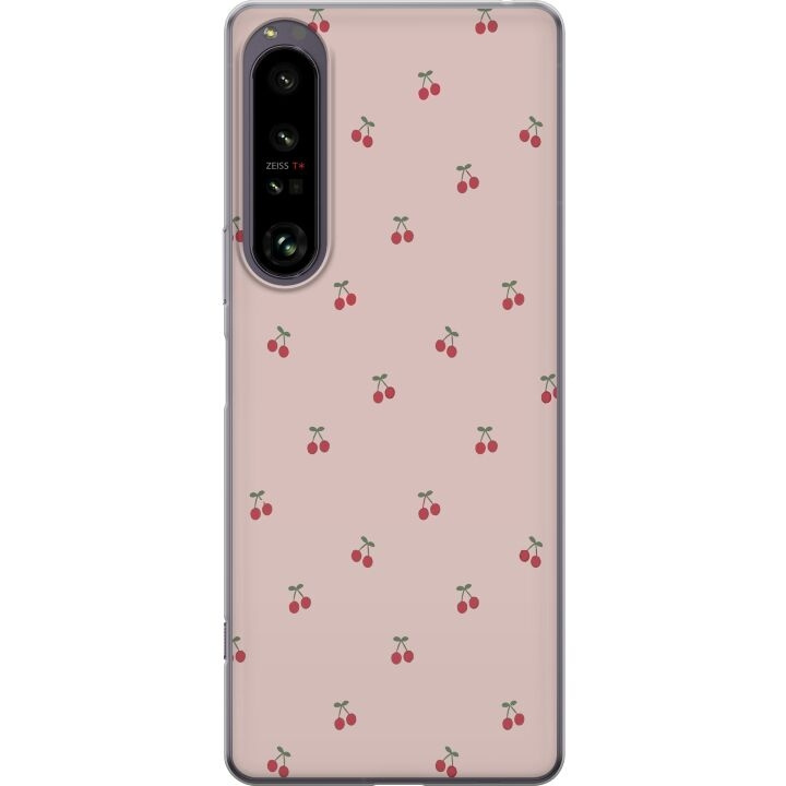 Mobiele hoes voor Sony Xperia 1 IV met Kersen ontwerp in de groep SMARTPHONE & TABLETS / Mobielbescherming / Sony bij TP E-commerce Nordic AB (A61260)